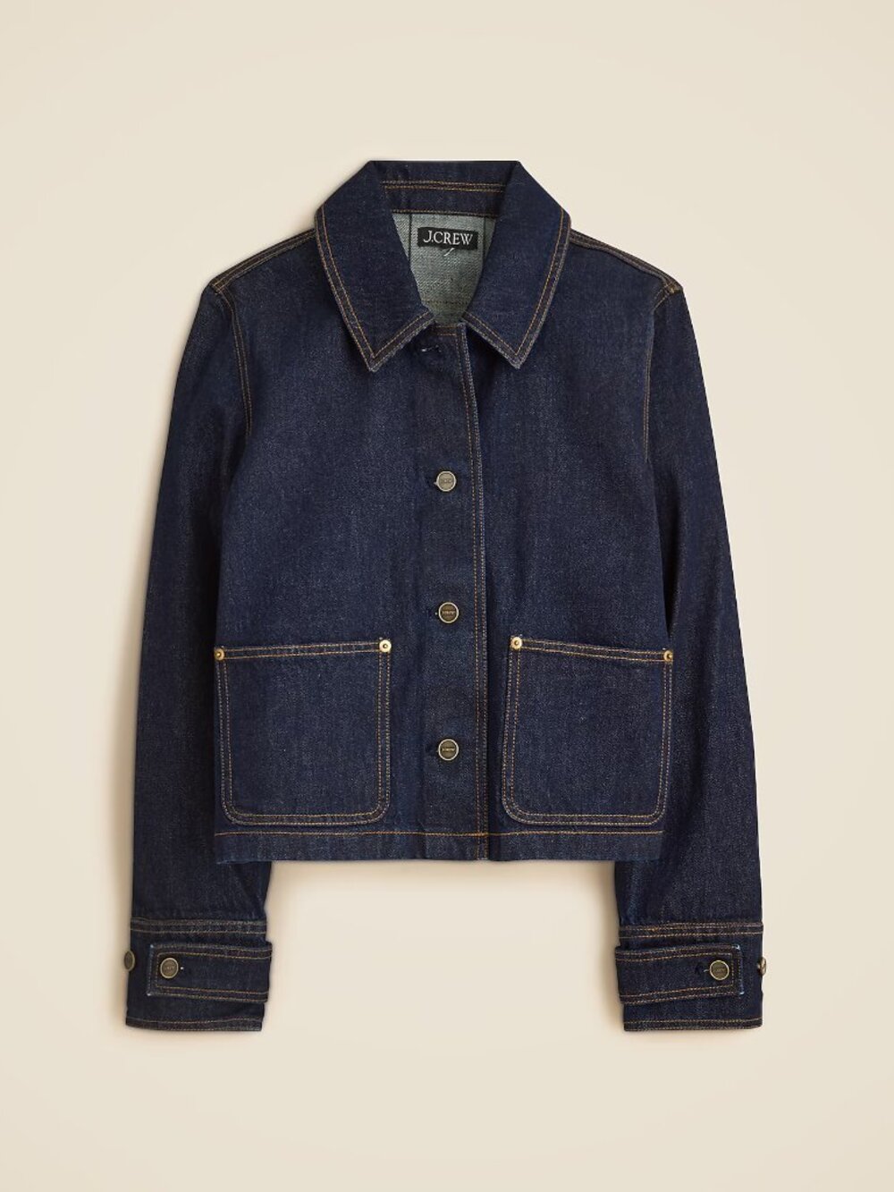 NWT J.Crew Cropped Barn Jacket in Denim XXS